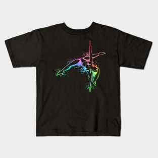 Colorful workout - Pole Fitness Kids T-Shirt
